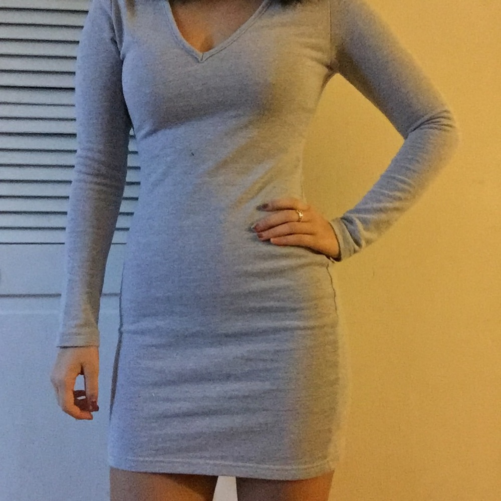 Grey long sleeved dress NWOT